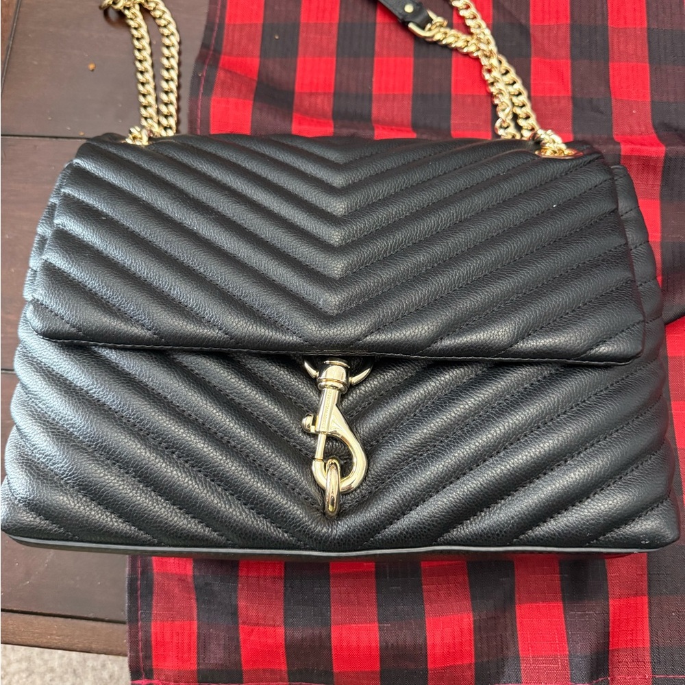 Rebecca Minkoff Edie Black Quilted Shoulder Bag